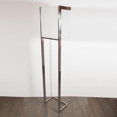 Milo Baughman Mid Century Modern Lucite and Chrome Floor Lamp by Milo Baughman