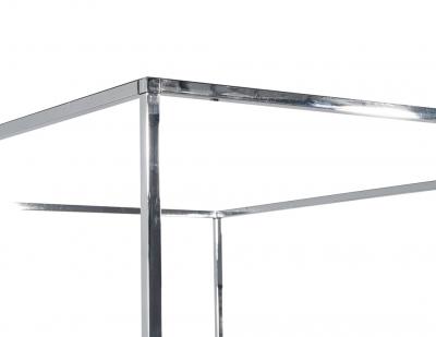 Milo Baughman Mid Century Modern Metal Queen Size Bed Frame in the Style of Milo Baughman