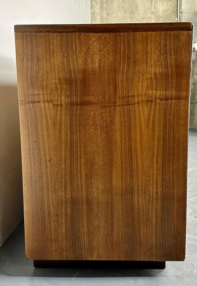 Milo Baughman Mid Century Modern Milo Baughman Sideboard Dresser Burlwood Chrome