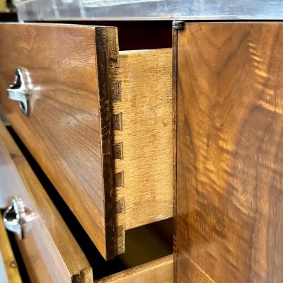 Milo Baughman Mid Century Modern Milo Baughman Sideboard Dresser Burlwood Chrome