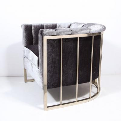 Milo Baughman Mid Century Modern Rail Back Milo Bauman Chair