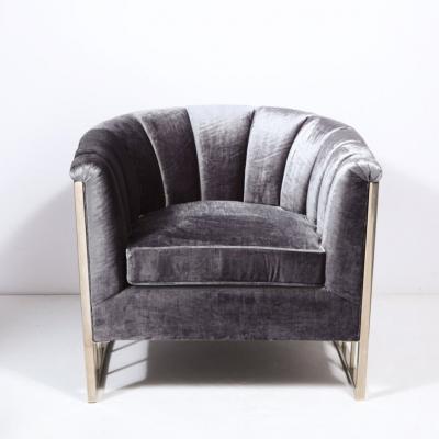 Milo Baughman Mid Century Modern Rail Back Milo Bauman Chair