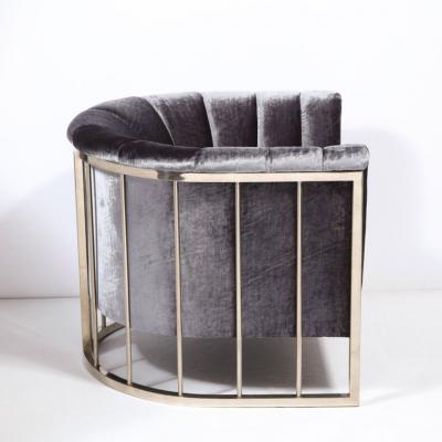 Milo Baughman Mid Century Modern Rail Back Milo Bauman Chair