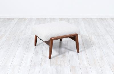 Milo Baughman Mid Century Modern Reclining Lounge Chair with Ottoman by Milo Baughman