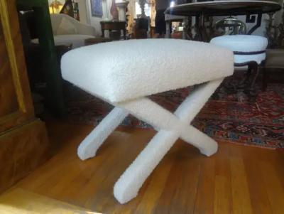 Milo Baughman Mid Century X Base Billy Baldwin Style Bench