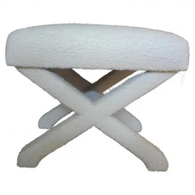 Milo Baughman Mid Century X Base Billy Baldwin Style Bench