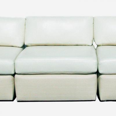 Milo Baughman Midcentury Chrome Milo Baughman Three Piece Sectional