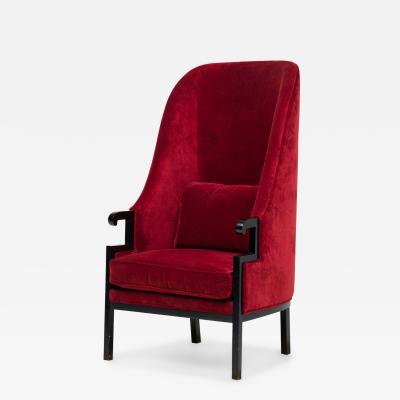 Milo Baughman Milo Baughman American Mid Century High Back Red Wing Armchair