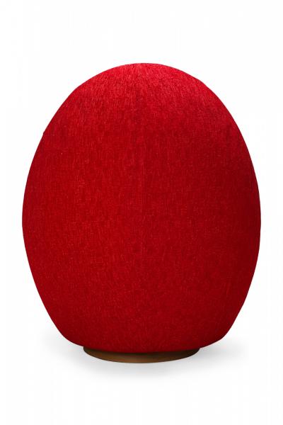 Milo Baughman Milo Baughman American Mid Century Red Textured Upholstered Swivel Egg Chair