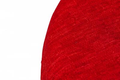 Milo Baughman Milo Baughman American Mid Century Red Textured Upholstered Swivel Egg Chair