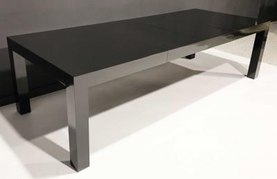 Milo Baughman Milo Baughman Black Lacquer Parsons Style Dining Table