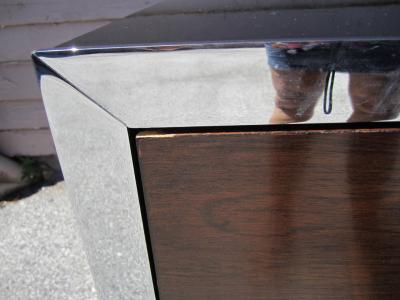 Milo Baughman Milo Baughman Black Lacquer and Rosewood Dresser Mid Century Modern