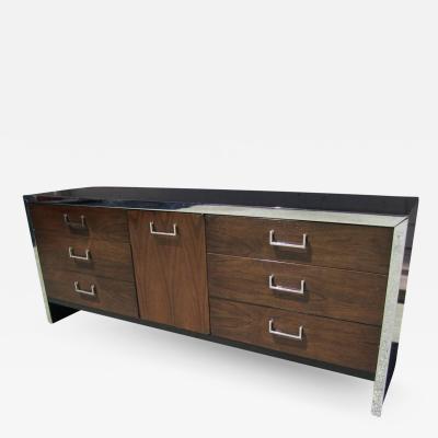 Milo Baughman Milo Baughman Black Lacquer and Rosewood Dresser Mid Century Modern