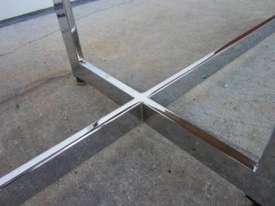 Milo Baughman Milo Baughman Burled Olivewood Chrome Coffee Table Mid century