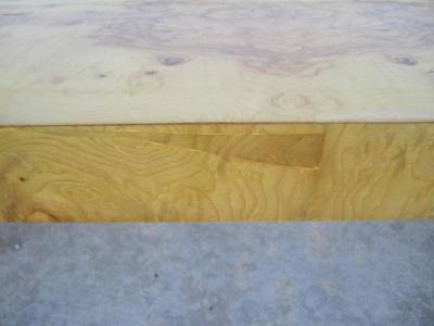 Milo Baughman Milo Baughman Burled Olivewood Console Table Mid Century Modern