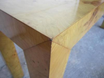 Milo Baughman Milo Baughman Burled Olivewood Console Table Mid Century Modern