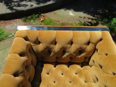 Milo Baughman Milo Baughman Cantilever Chrome Tufted Cube Lounge Chair Mid Century Modern