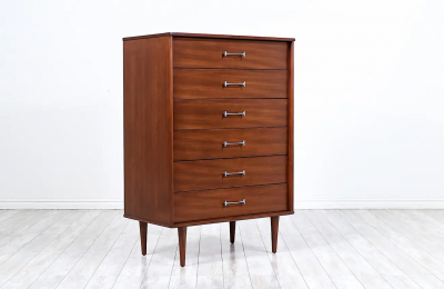 Milo Baughman Milo Baughman Chest of Drawers with Chrome Handles for Drexel