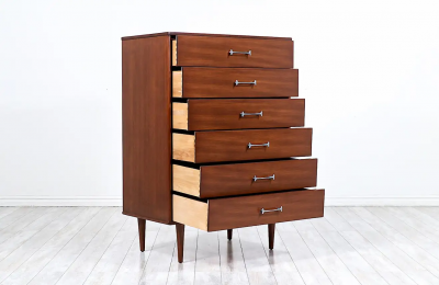 Milo Baughman Milo Baughman Chest of Drawers with Chrome Handles for Drexel