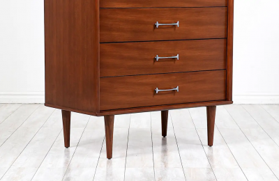 Milo Baughman Milo Baughman Chest of Drawers with Chrome Handles for Drexel