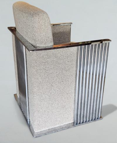 Milo Baughman Milo Baughman Chrome Cube Lounge Chair Thayer Coggin 1980s