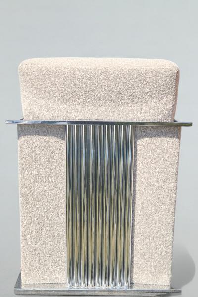Milo Baughman Milo Baughman Chrome Cube Lounge Chair Thayer Coggin 1980s
