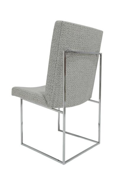 Milo Baughman Milo Baughman Chrome Dining Chairs in Holly Hunt Wool