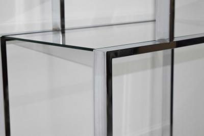 Milo Baughman Milo Baughman Chrome and Glass Etagere