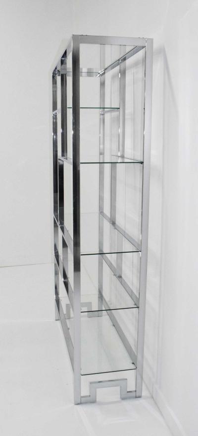 Milo Baughman Milo Baughman Chrome and Glass Etagere