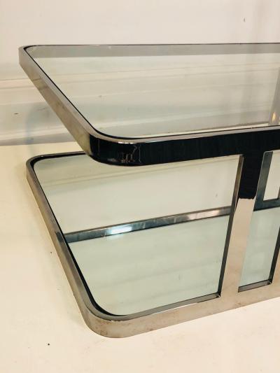 Milo Baughman Milo Baughman Coffee Table Chrome and Glass