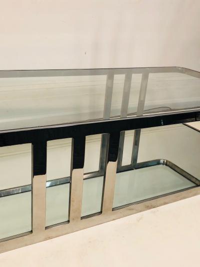 Milo Baughman Milo Baughman Coffee Table Chrome and Glass