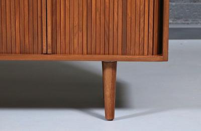Milo Baughman Milo Baughman Double Tambour Door Credenza w Lacquered Drawers for Glenn of CA