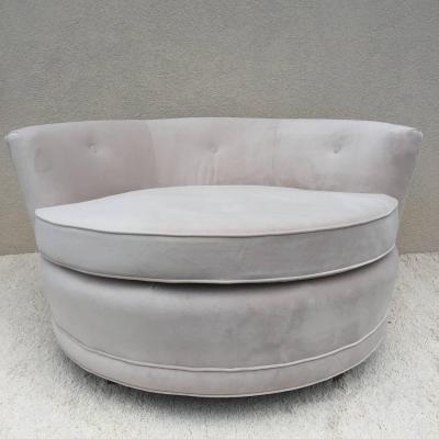 Milo Baughman Milo Baughman Extra Large Circular Two Seat Club Chair