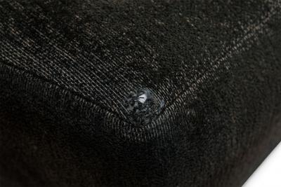 Milo Baughman Milo Baughman For Thayer Coggin American Black Upholstered Saddle Ottoman