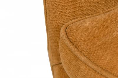 Milo Baughman Milo Baughman For Thayer Coggin Light Brown Velour Horseshoe Lounge Armchair