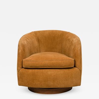 Milo Baughman Milo Baughman For Thayer Coggin Light Brown Velour Horseshoe Lounge Armchair