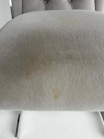 Milo Baughman Milo Baughman Howell Burd Chrome Tufted Velvet Chairs a Pair