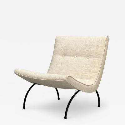 Milo Baughman Milo Baughman Iron Fabric Scoop Chair USA 1950s