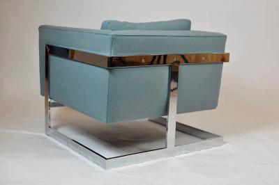 Milo Baughman Milo Baughman Large Cube Lounge Chairs