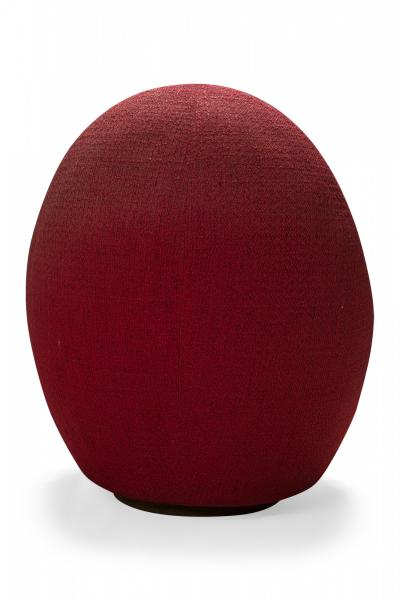 Milo Baughman Milo Baughman Mid Century Light Red Textured Upholstered Swivel Egg Chair