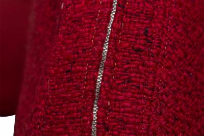 Milo Baughman Milo Baughman Mid Century Light Red Textured Upholstered Swivel Egg Chair