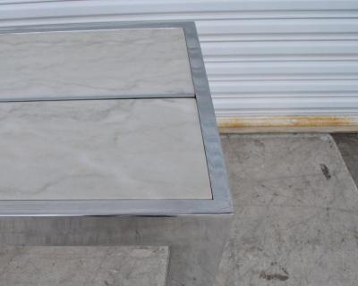 Milo Baughman Milo Baughman Pace Style Chrome Marble Console