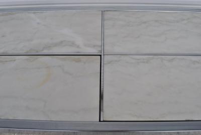 Milo Baughman Milo Baughman Pace Style Chrome Marble Console