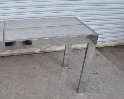 Milo Baughman Milo Baughman Pace Style Chrome Marble Console