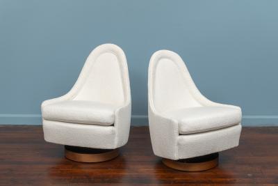Milo Baughman Milo Baughman Petite Swivel Tilt Lounge Chairs for Thayer Coggin