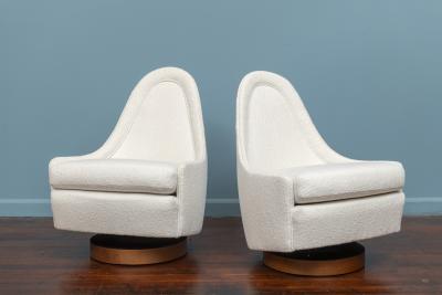 Milo Baughman Milo Baughman Petite Swivel Tilt Lounge Chairs for Thayer Coggin