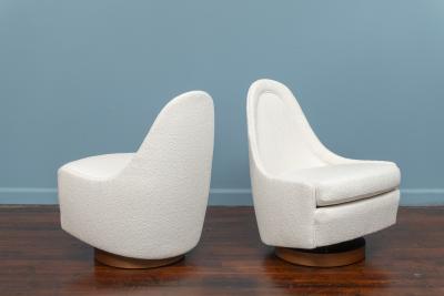 Milo Baughman Milo Baughman Petite Swivel Tilt Lounge Chairs for Thayer Coggin