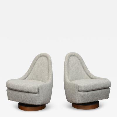 Milo Baughman Milo Baughman Petite Swivel and Tilt Lounge Chairs for Thayer Cogin