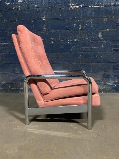 Milo Baughman Milo Baughman Pink Ultrasuede Recliner