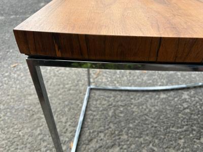 Milo Baughman Milo Baughman Rosewood Chrome Curved Console Bench Mid Century